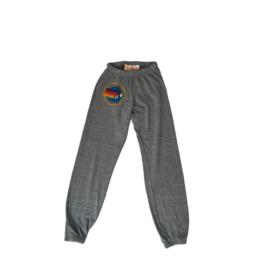 Aviator Nation Gray Sweatpants with Rainbow Patch